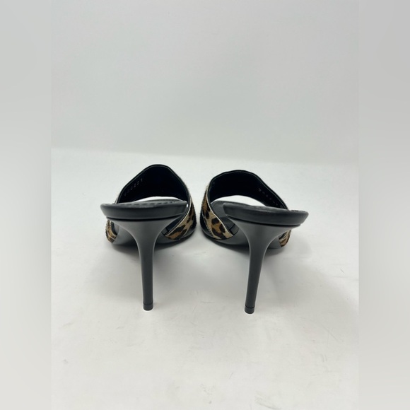Louis Vuitton Revival LV Calf Pony Hair Leopard Print Mule Heel Sandal 37 EU - Picture 3 of 8